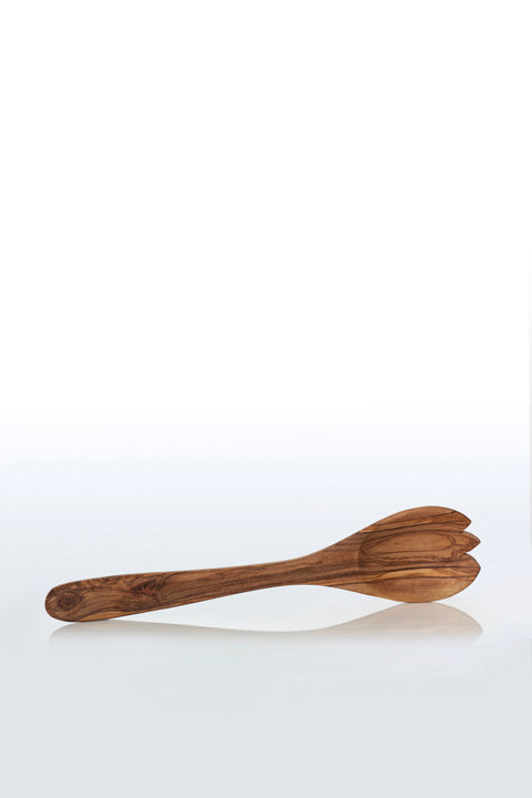 Set di posate per insalata in legno d'ulivo